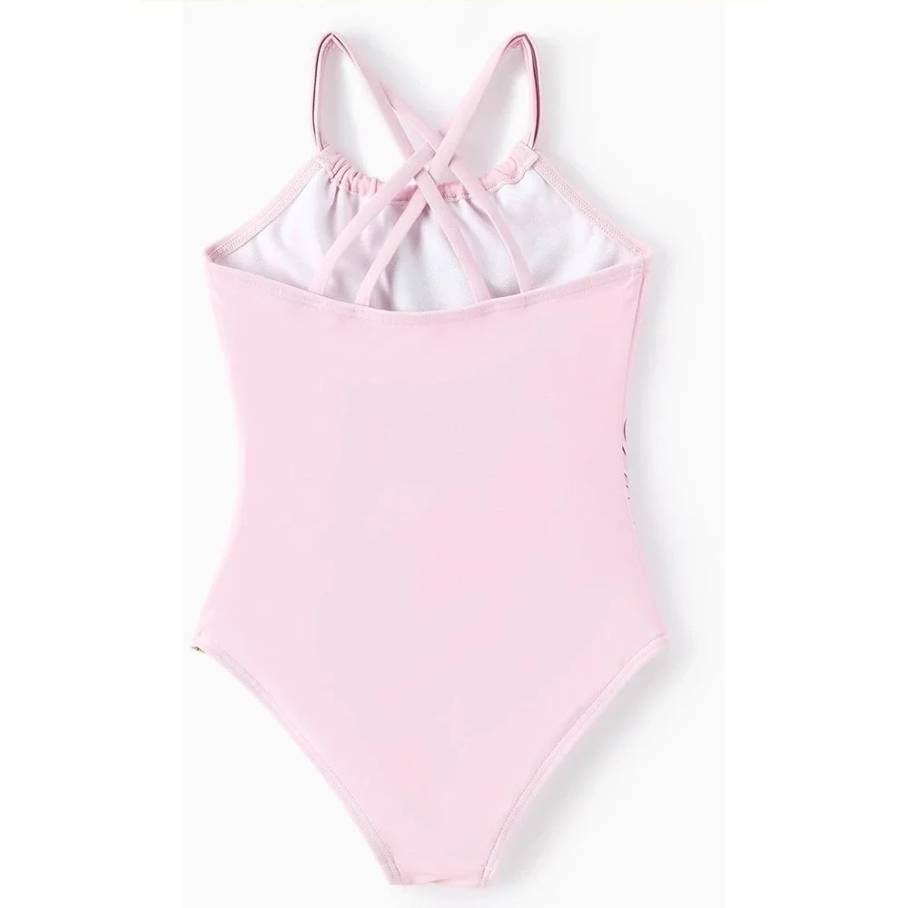 Disney Toddler Girls Pink 1 Pc Swimsuits Princess Cinderella NWT Size 4-5y